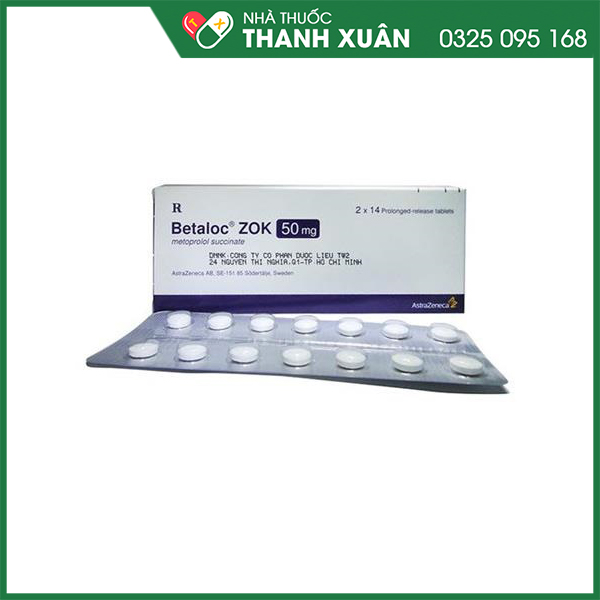 Thuốc Betaloc ZOK 50mg điều trị tăng huyết áp